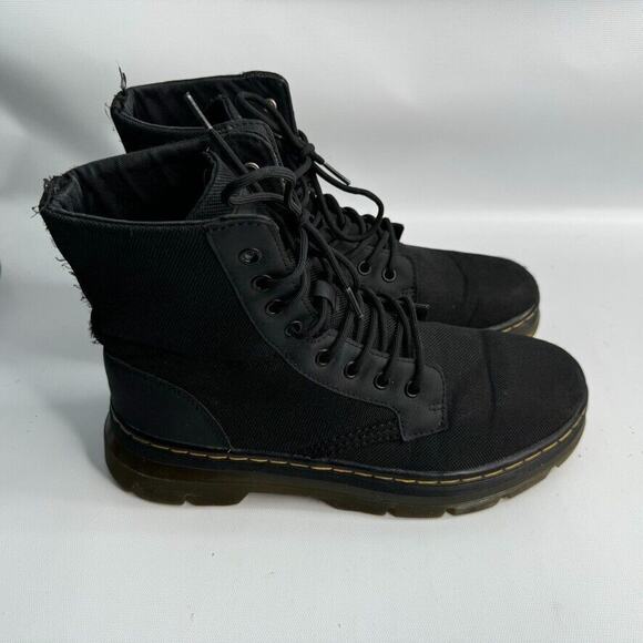 Dr. Martens Combs Poly Casual Boots Black Extra Tough Rubbery M 9 W 10 (READ) - Picture 1 of 10